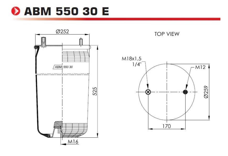NEOTEC ABM55030E Federbalg, Luftfederung für RENAULT TRUCKS Premium LKW in Original Qualität