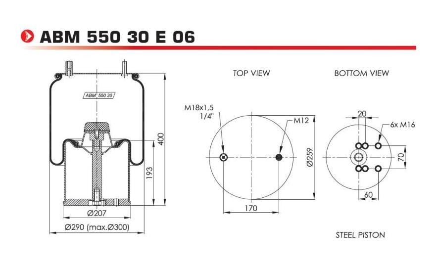NEOTEC ABM55030E06 Boot, air suspension 05.429.41.25.0