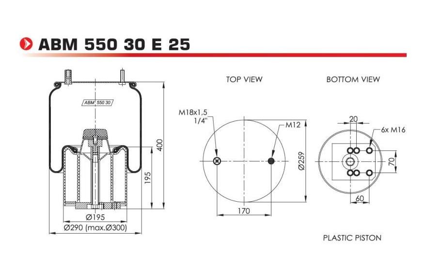 ABM55030E25 NEOTEC Federbalg, Luftfederung für RENAULT TRUCKS online bestellen