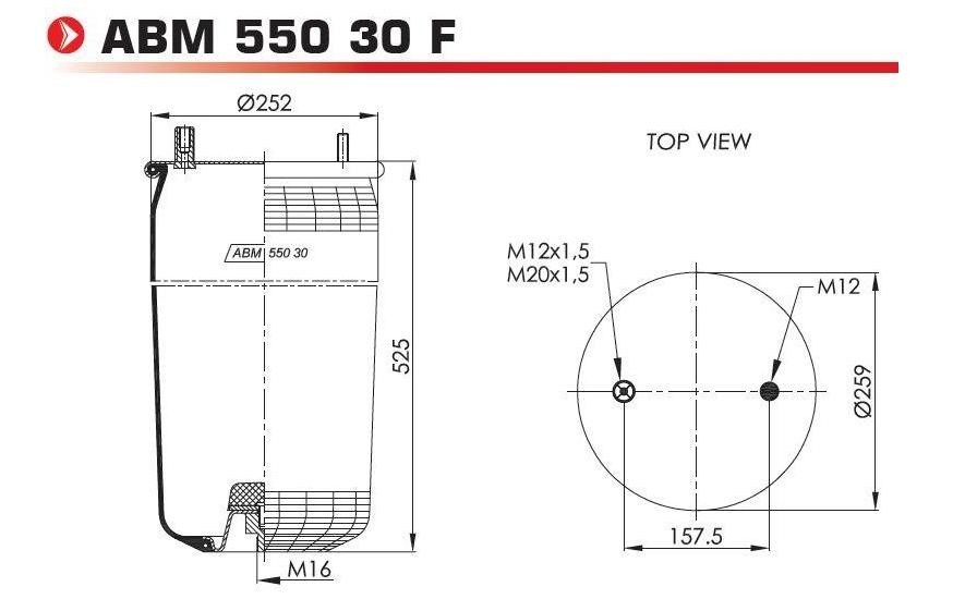 NEOTEC ABM55030F Boot, air suspension 0542942540