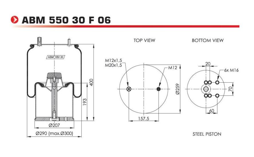 NEOTEC ABM55030F06 Boot, air suspension 05.4294.25.40