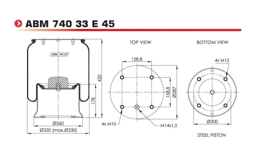 ABM74033E45 NEOTEC Federbalg, Luftfederung SCANIA 3 - series