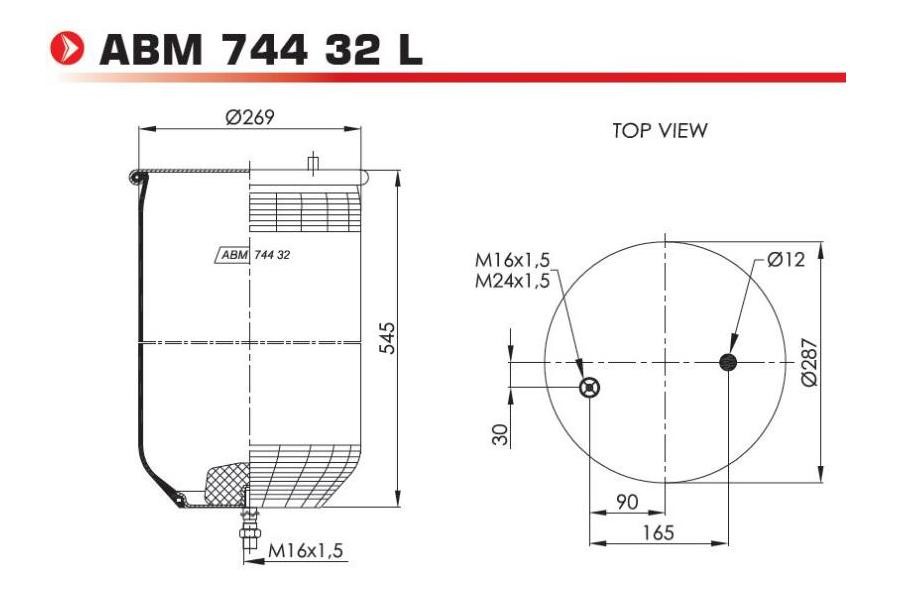 ABM74432L NEOTEC Federbalg, Luftfederung RENAULT TRUCKS Magnum