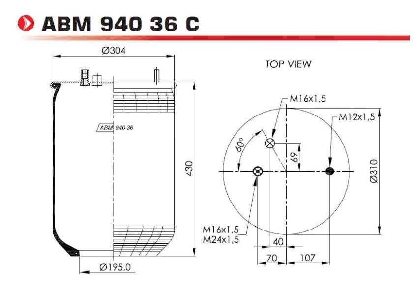 ABM94036C NEOTEC Federbalg, Luftfederung RENAULT TRUCKS R