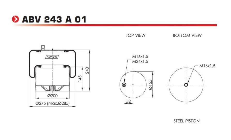 ABV243A01 NEOTEC Federbalg, Luftfederung für MERCEDES-BENZ online bestellen