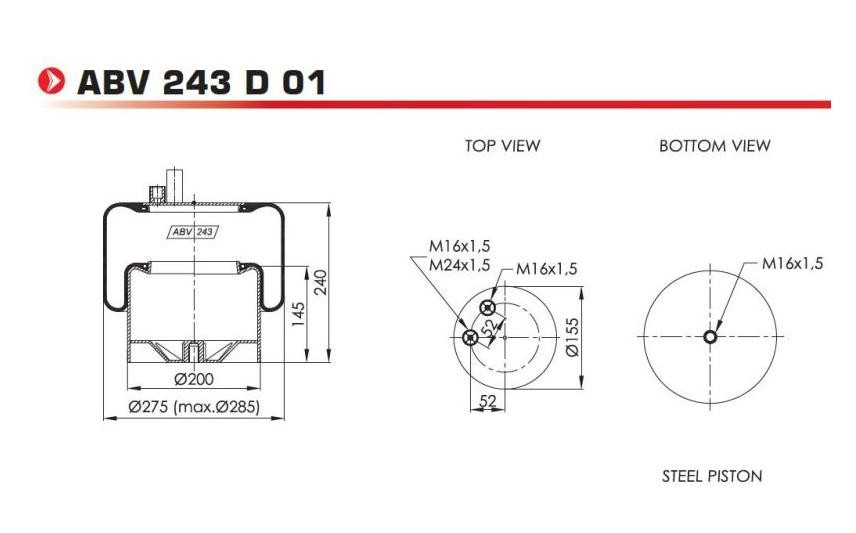 ABV243D01 NEOTEC Federbalg, Luftfederung für MERCEDES-BENZ online bestellen