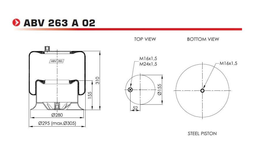 NEOTEC ABV263A02 Federbalg, Luftfederung für MERCEDES-BENZ ATEGO 3 LKW in Original Qualität