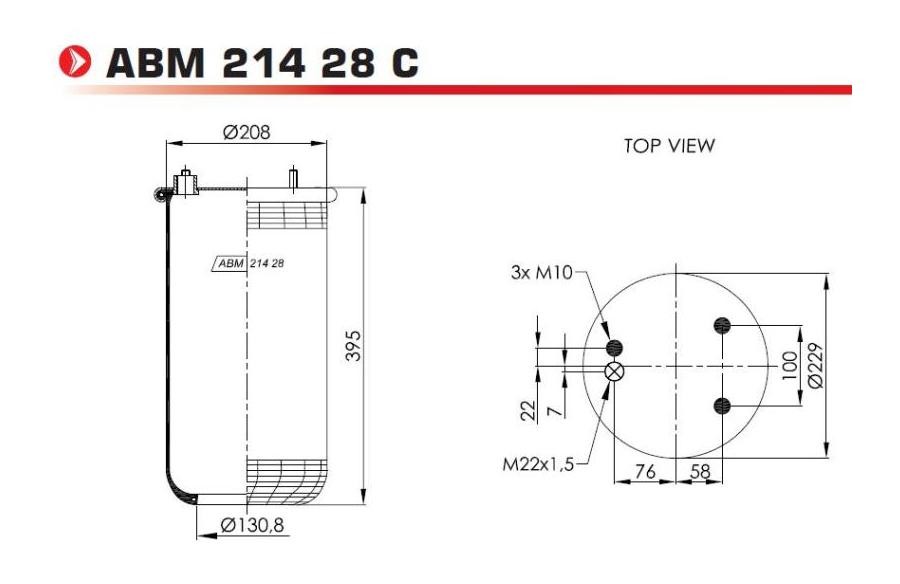 ABM21428C NEOTEC Federbalg, Luftfederung für FUSO (MITSUBISHI) online bestellen