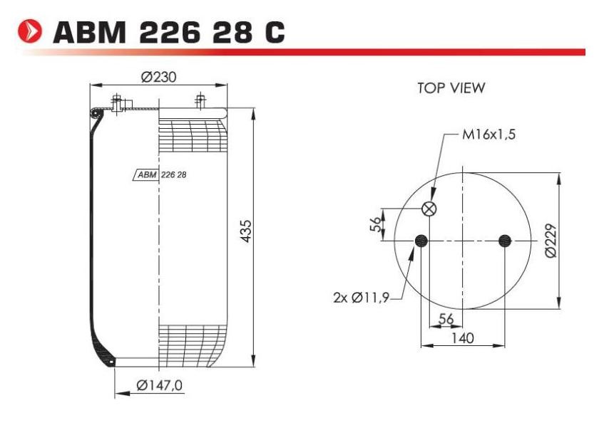 ABM22628C NEOTEC Federbalg, Luftfederung für FUSO (MITSUBISHI) online bestellen
