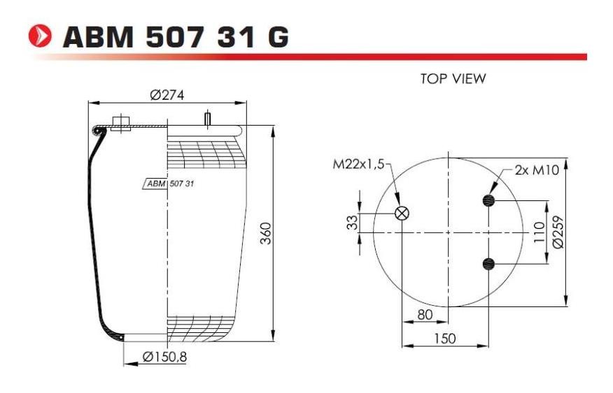 ABM50731G NEOTEC Federbalg, Luftfederung für DENNIS online bestellen