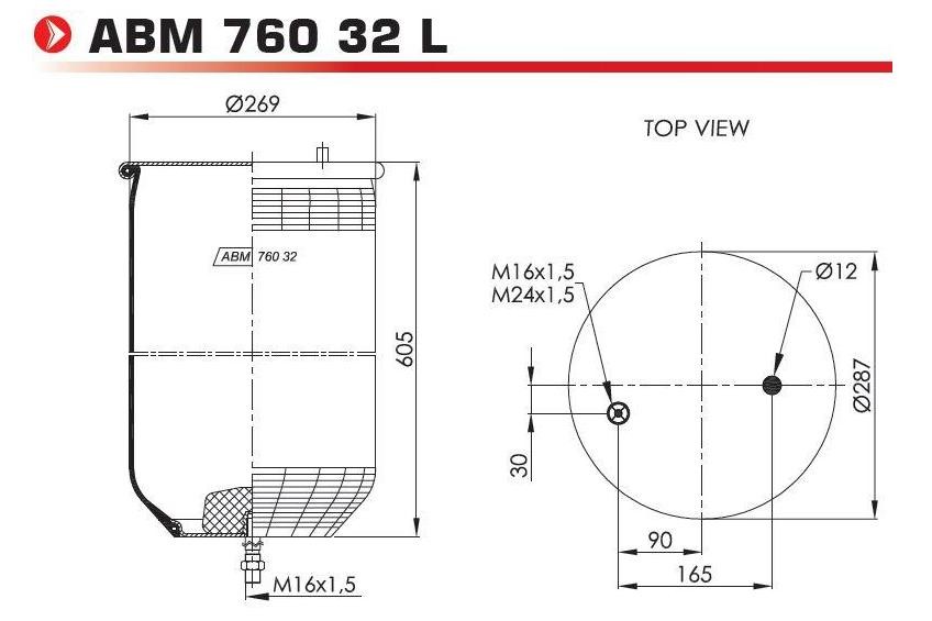 ABM76032L NEOTEC Federbalg, Luftfederung für FUSO (MITSUBISHI) online bestellen