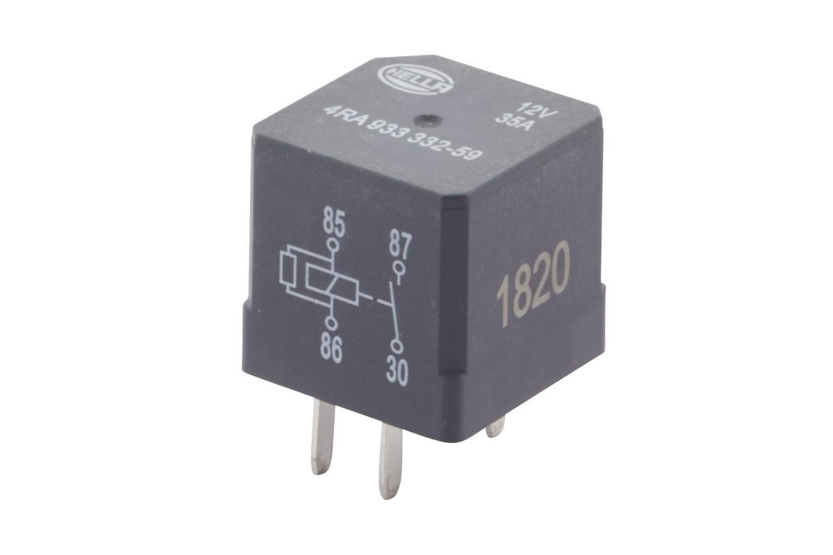 4RA 933 332-591 HELLA Multifunction relay CHEVROLET 35A, 4-pin connector