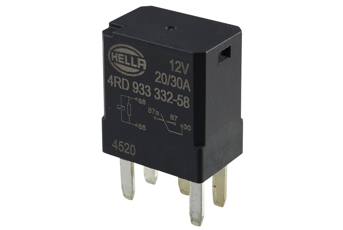 4RD 933 332-581 HELLA Multifunction relay CHEVROLET 20A/30A, 5-pin connector