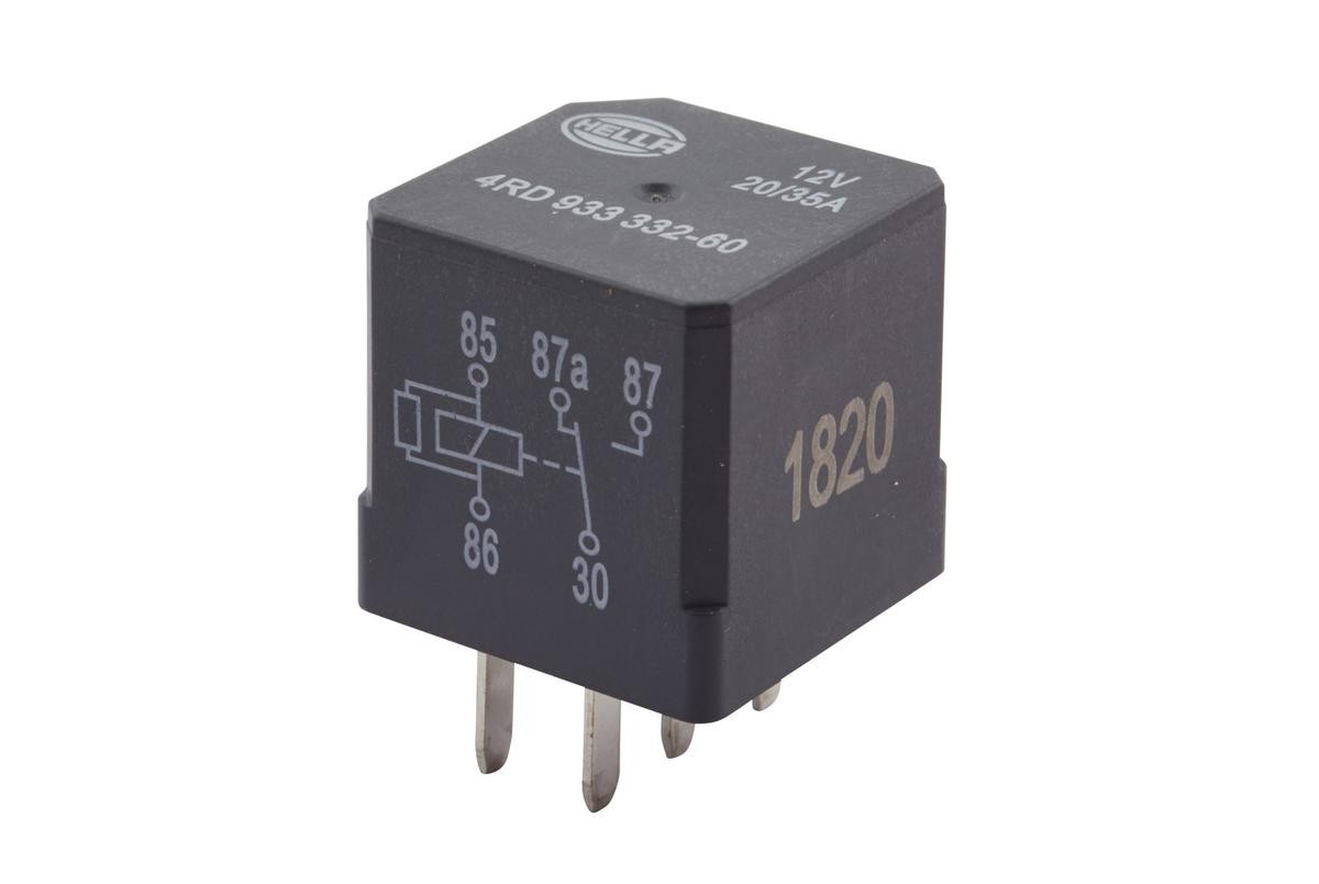 4RD 933 332-601 HELLA Multifunction relay CHEVROLET 20A/35A, 5-pin connector