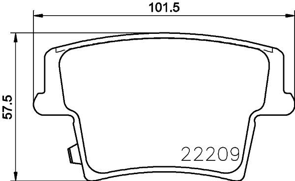 8DB 355 039-291 HELLA Brake pad set DODGE with acoustic wear warning, with accessories