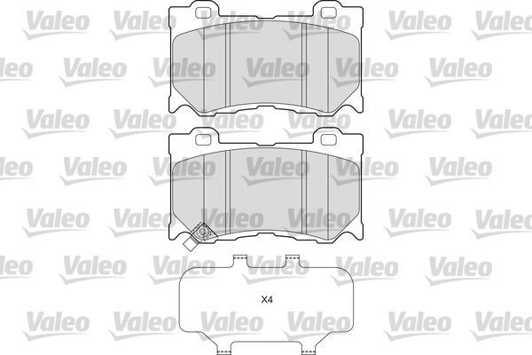 VALEO 601663 Brake pad set D1060JL00K