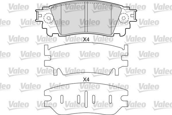 Original 601678 VALEO Set of brake pads LEXUS