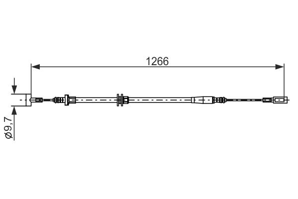 OEM-quality BOSCH 1 987 482 894 Cable, parking brake