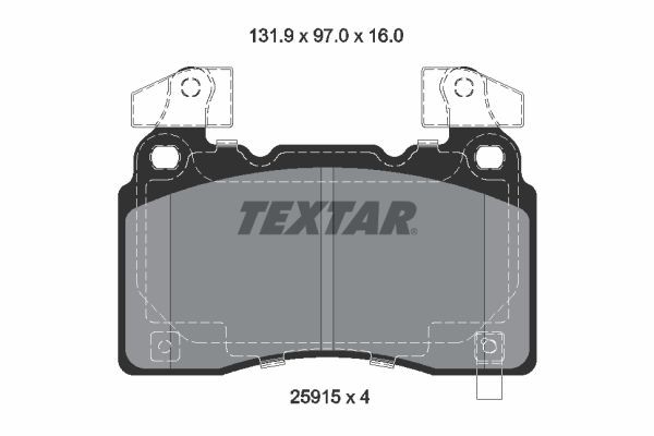 25915 TEXTAR 2591503 Brake pad set 600642900B