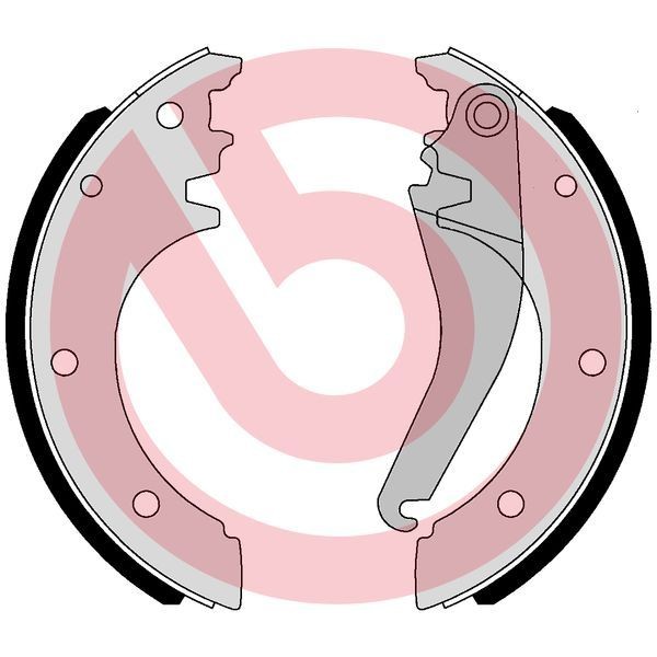 Great value for money - BREMBO Handbrake shoes S A6 509