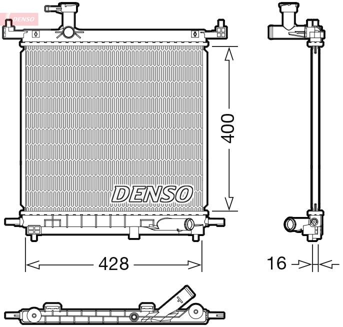 DENSO DRM46072 Engine radiator 21410-1HC1A