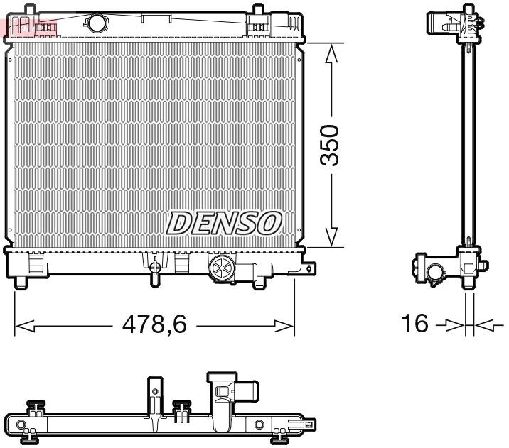 DENSO DRM50137 Engine radiator 16400-0Y010