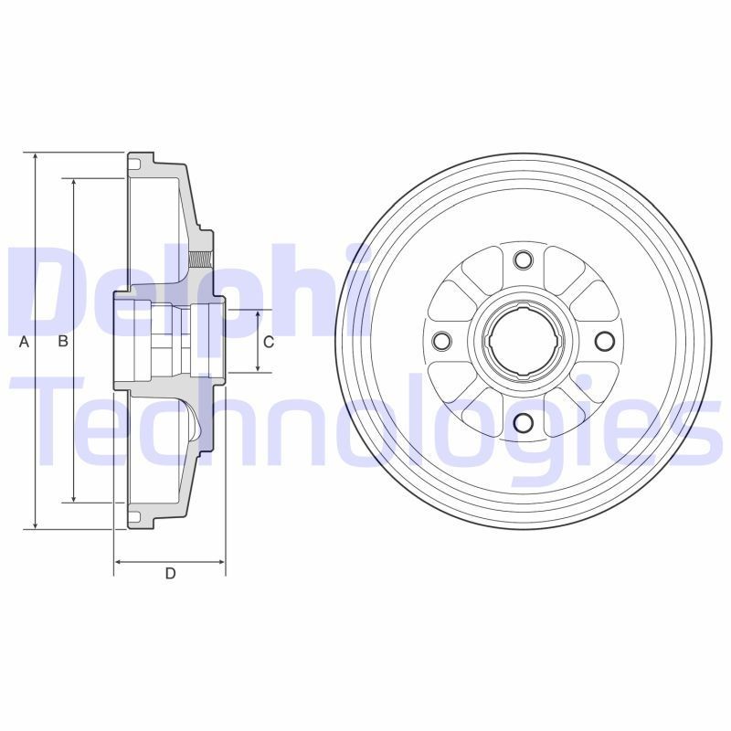 Kia CARENS Drum brake kit 16177452 DELPHI BF577 online buy
