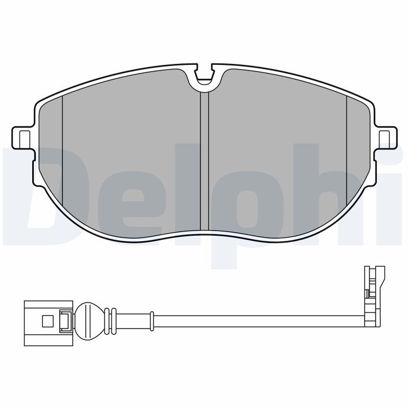 DELPHI LP3652 Brake pad set incl. wear warning contact, with anti-squeak plate, with accessories
