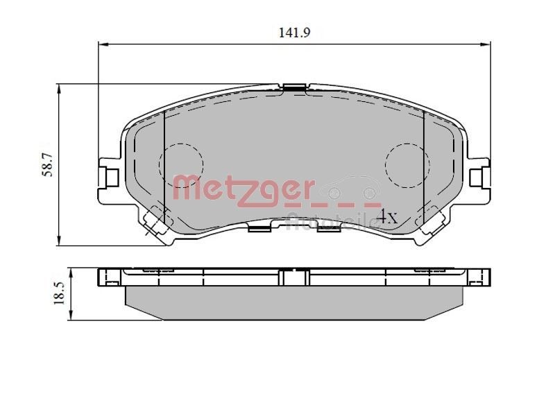 Great value for money - METZGER Brake pad set 1170908