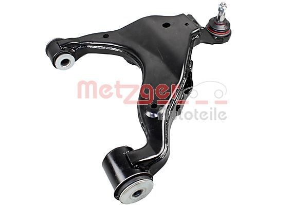 METZGER 58125502 Suspension arm with ball joint, with rubber mount, Front Axle Right, Lower, Control Arm