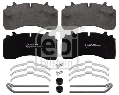 29162 FEBI BILSTEIN Front Axle, Rear Axle, excl. wear warning contact, with fastening material Width: 109,2mm, Thickness 1: 30mm Brake pads 16636 buy