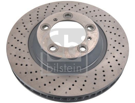 172939 FEBI BILSTEIN Brake rotors PORSCHE Front Axle Left, 340x34mm, 5x130, perforated/vented, Coated, High-carbon