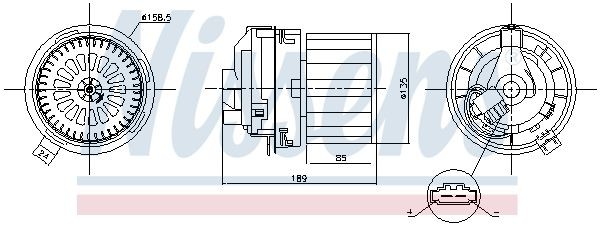 OEM-quality NISSENS 87358 Heater fan motor