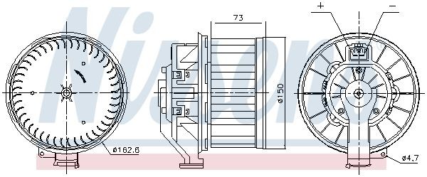 OEM-quality NISSENS 87803 Heater fan motor