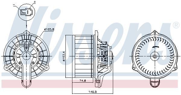 OEM-quality NISSENS 87815 Heater fan motor