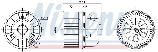 OEM-quality NISSENS 87818 Heater fan motor