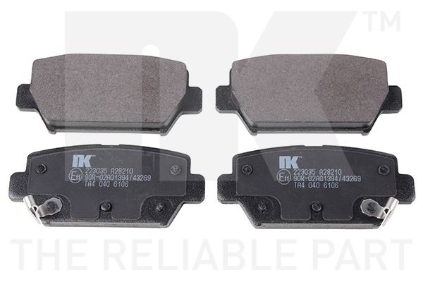NK not prepared for wear indicator Height 1: 42,9mm, Width 1: 96,7mm, Thickness 1: 13,8mm Brake pads 223035 buy