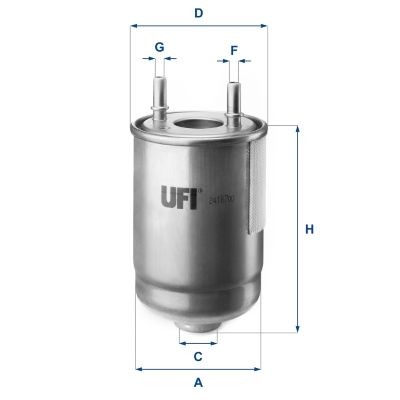 UFI 24.187.00 Fuel filter 164008816R