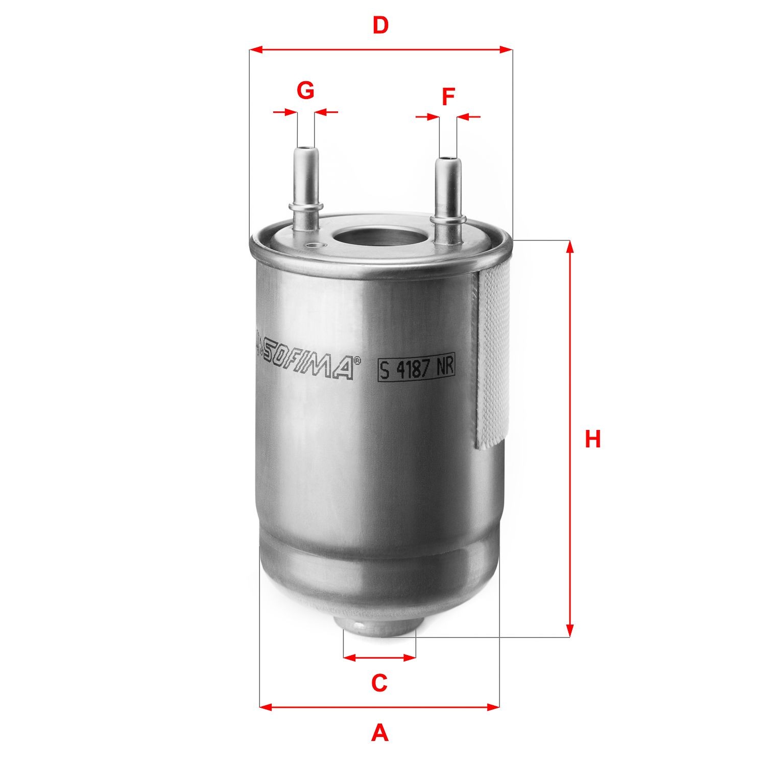 SOFIMA Filter Insert Height: 147,2mm Inline fuel filter S 4187 NR buy