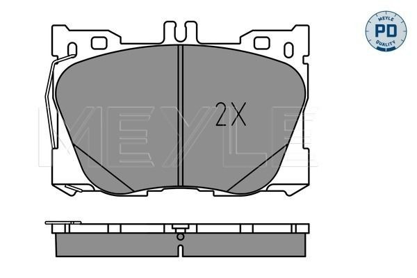 MBP1848PD MEYLE Front Axle, prepared for wear indicator, with anti-squeak plate Height: 96,3mm, Width: 142mm, Thickness: 18mm Brake pads 025 225 8618/PD buy