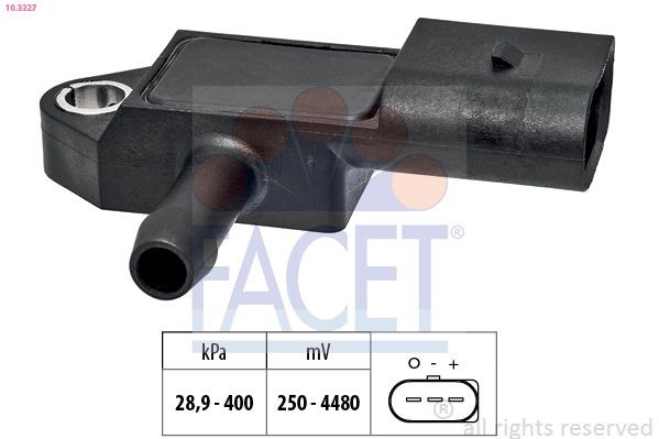 FACET 10.3327 SKODA Sensor, intake manifold pressure in original quality