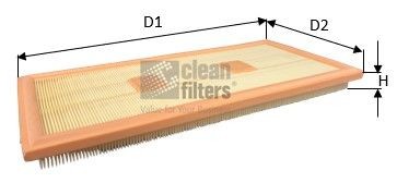 CLEAN FILTER 28mm, Filter Insert Height: 28mm Engine air filter MA3481 buy