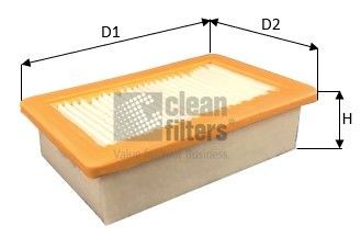 Original CLEAN FILTER Engine air filters MA3482 for RENAULT TRAFIC