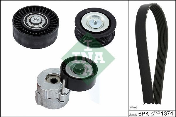 529 0417 10 INA Serpentine belt kit ALFA ROMEO Check alternator freewheel clutch & replace if necessary