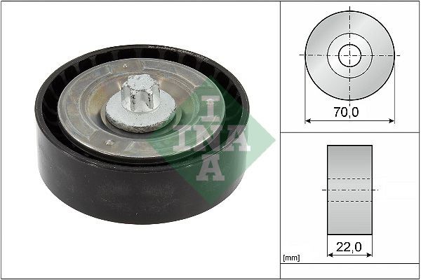 INA 532 0895 10 Deflection / guide pulley, v-ribbed belt Mercedes A238