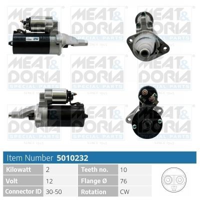 MEAT & DORIA 5010232 Starter motor 98VB 11000 B3A