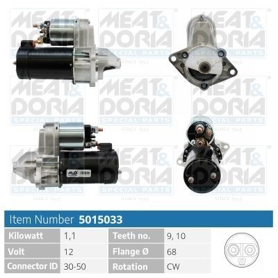 MEAT & DORIA Starter motors Opel Astra F CC new 5015033