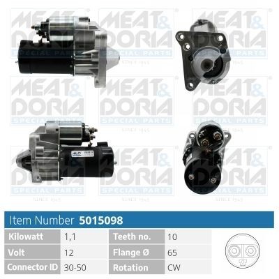 MEAT & DORIA 5015098 Starter motor 7701499609