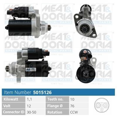 MEAT & DORIA 5015126 Starter motor 02T911023T