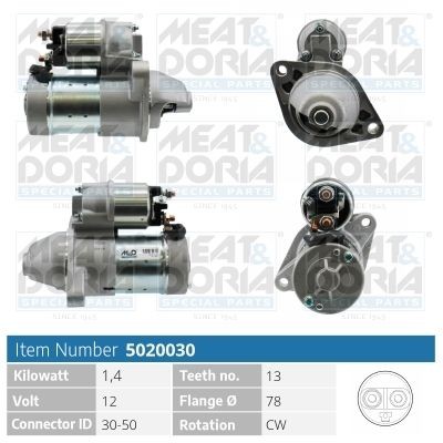 MEAT & DORIA 5020030 Starter motor 8-98014743-2